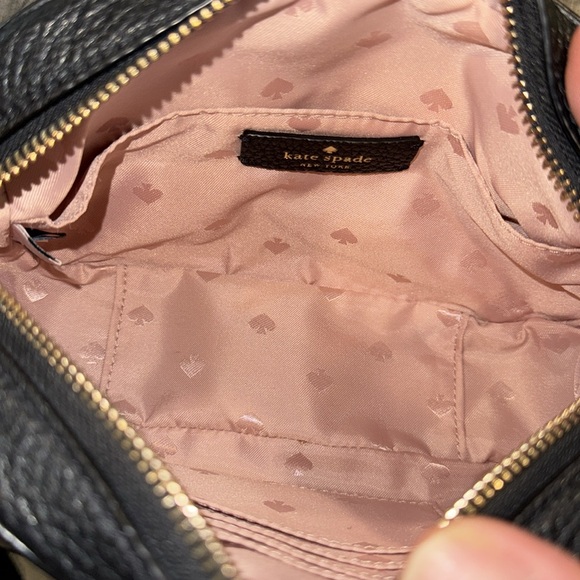 Kate Spade Bag Black Pebbled Leather Logo Camera Bag Crossbody Bag - Picture 11 of 17